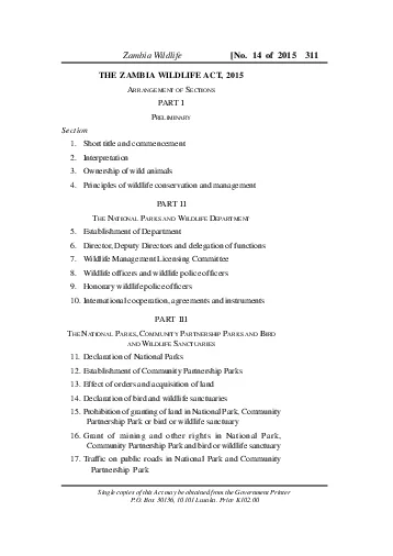 18Restrictions on entry into or residence in National Park or19Prohibi