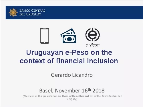 Uruguayan ePesoon the context of financial inclusion
