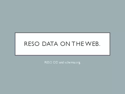 RESO DATA ON THE WEB