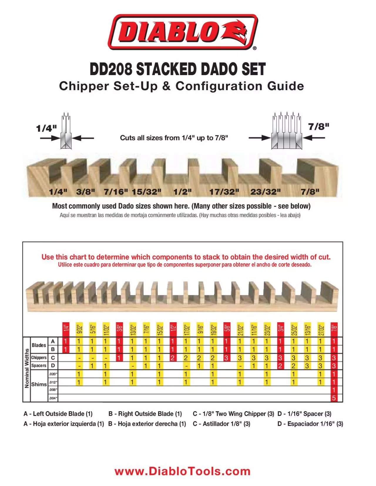 PDF-Cuts all sizes from 14 up to 78