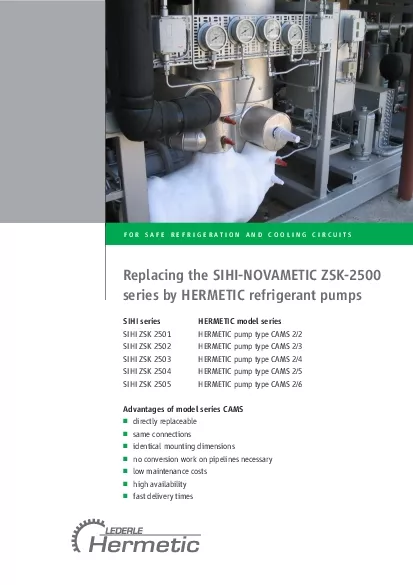 Replacing the SIHINOVAMETIC ZSK2500