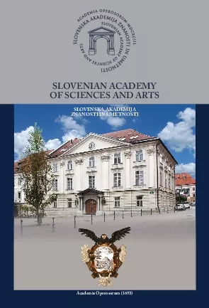 SLOVENSKA AKADEMIJAZNANOSTI IN UMETNOSTIAcademia Operosorum 1693
