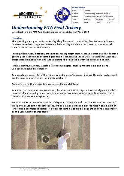 Understanding FITA Field Archery