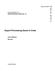 Export processing zones in Cuba