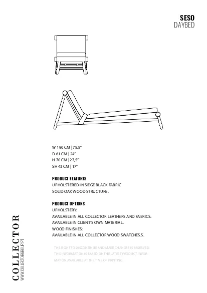 W 190 CM  788148D 61 CM  24148H 70 CM  275148SH 43 CM  17148PRODUCT FE