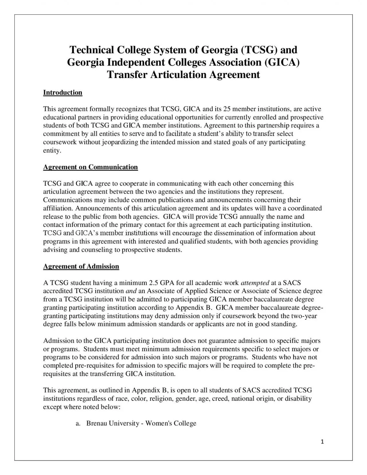 PDF-1 Technical College System of Georgia TCSG and Georgia Independent Co