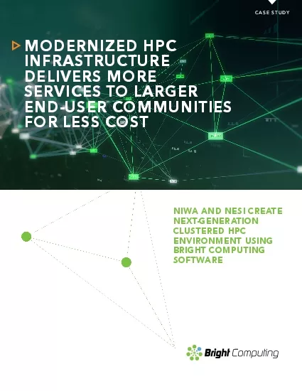 MODERNIZED HPC INFRASTRUCTURE DELIVERS MORE SERVICES TO LARGER ENDUSE