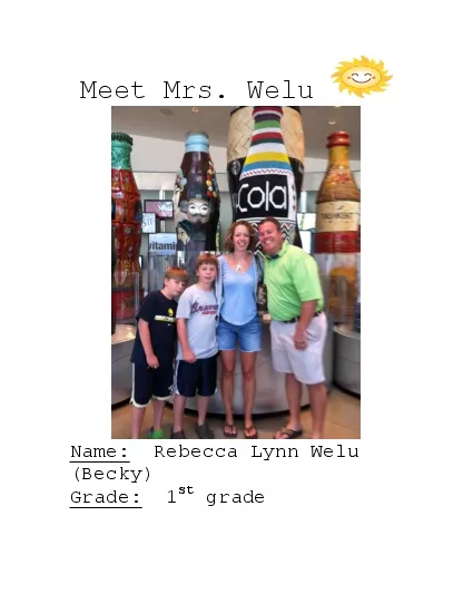 Meet Mrs Welu