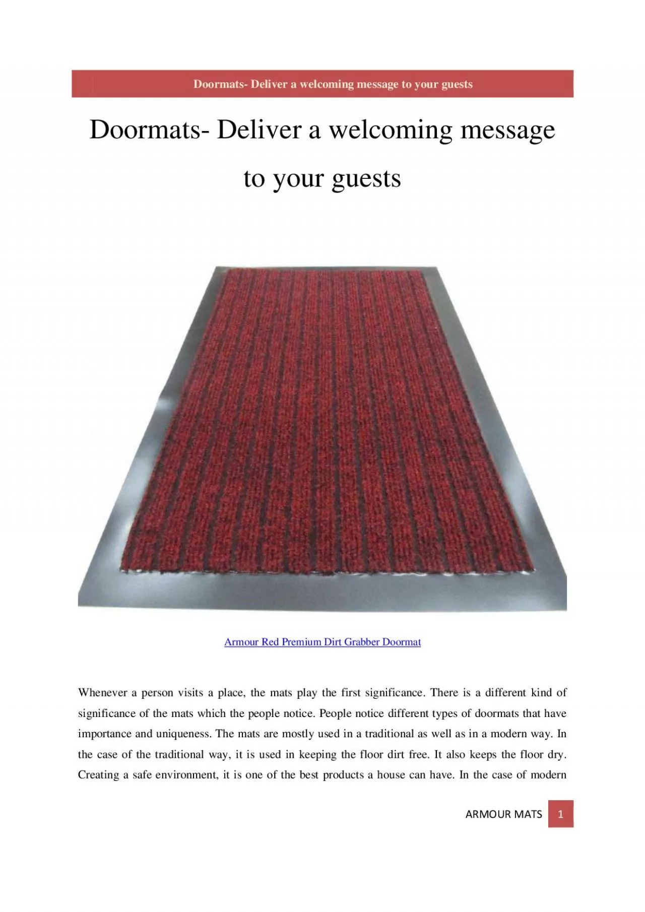 PDF-Doormats- Deliver a Welcoming Message to your Guests