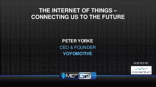 THE INTERNET OF THINGS