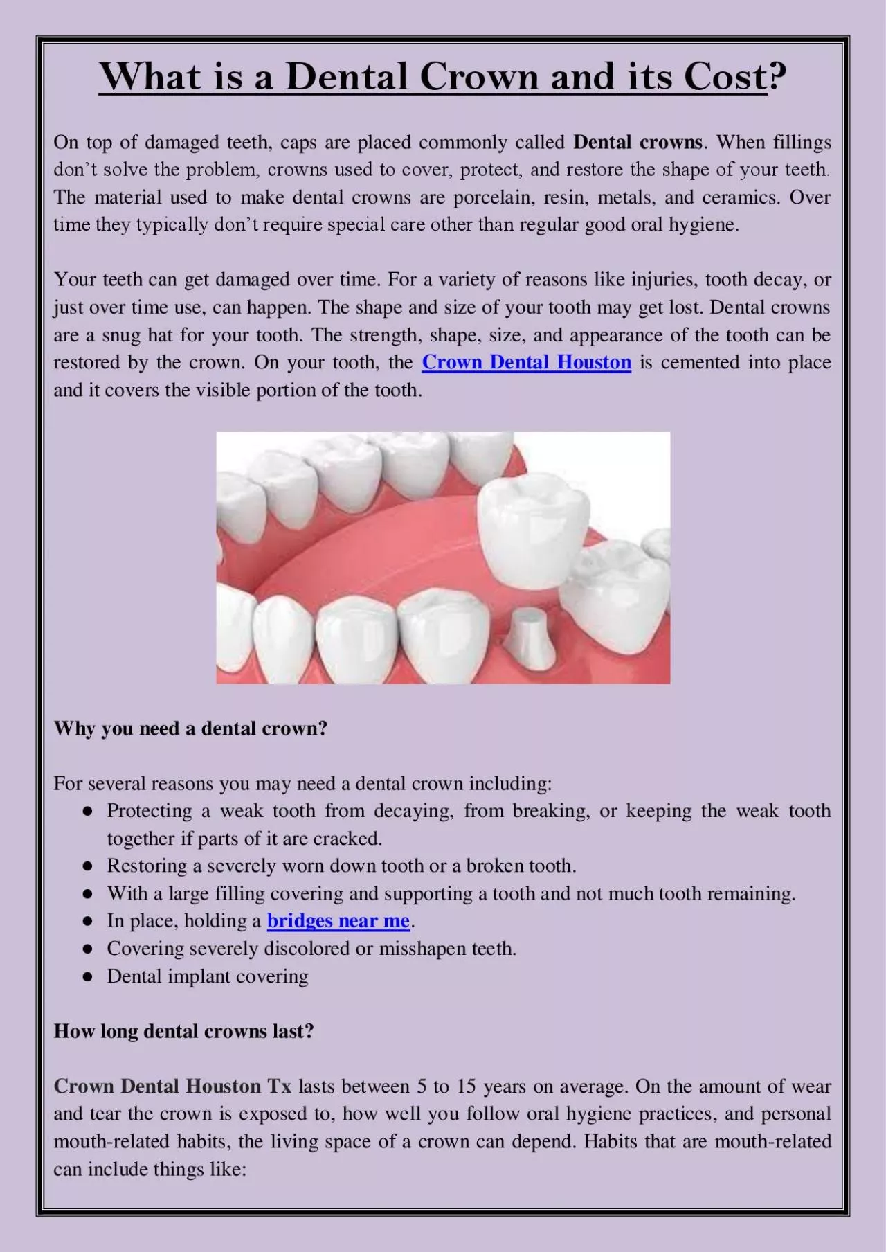 PDF-What is a Dental Crown and its Cost?