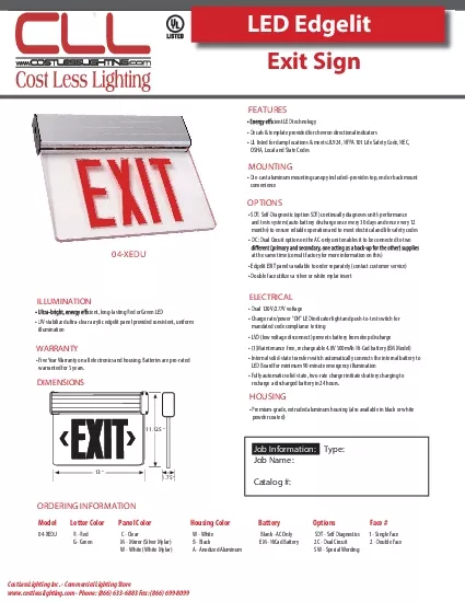 PDF-LED Edgelit