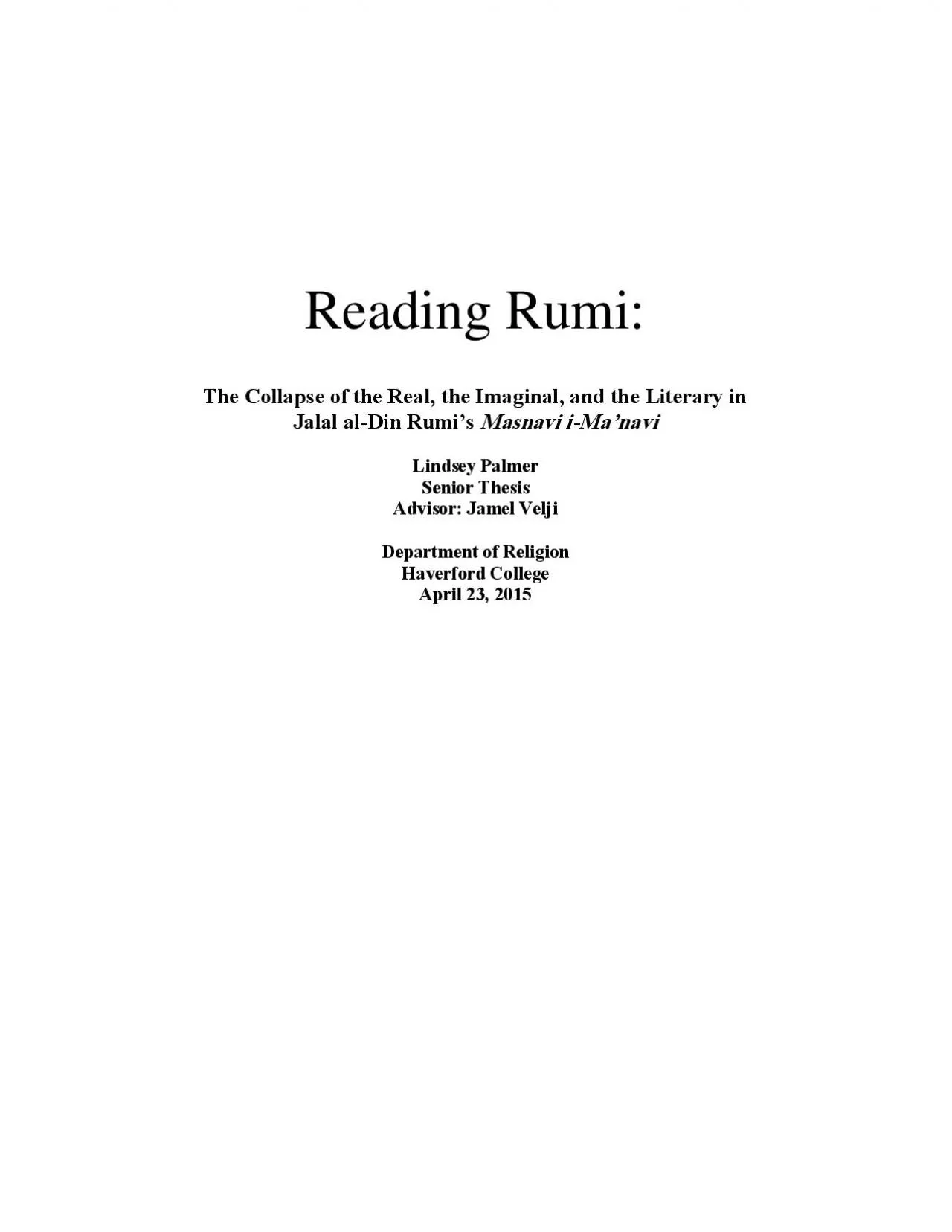 PDF-Reading Rumi