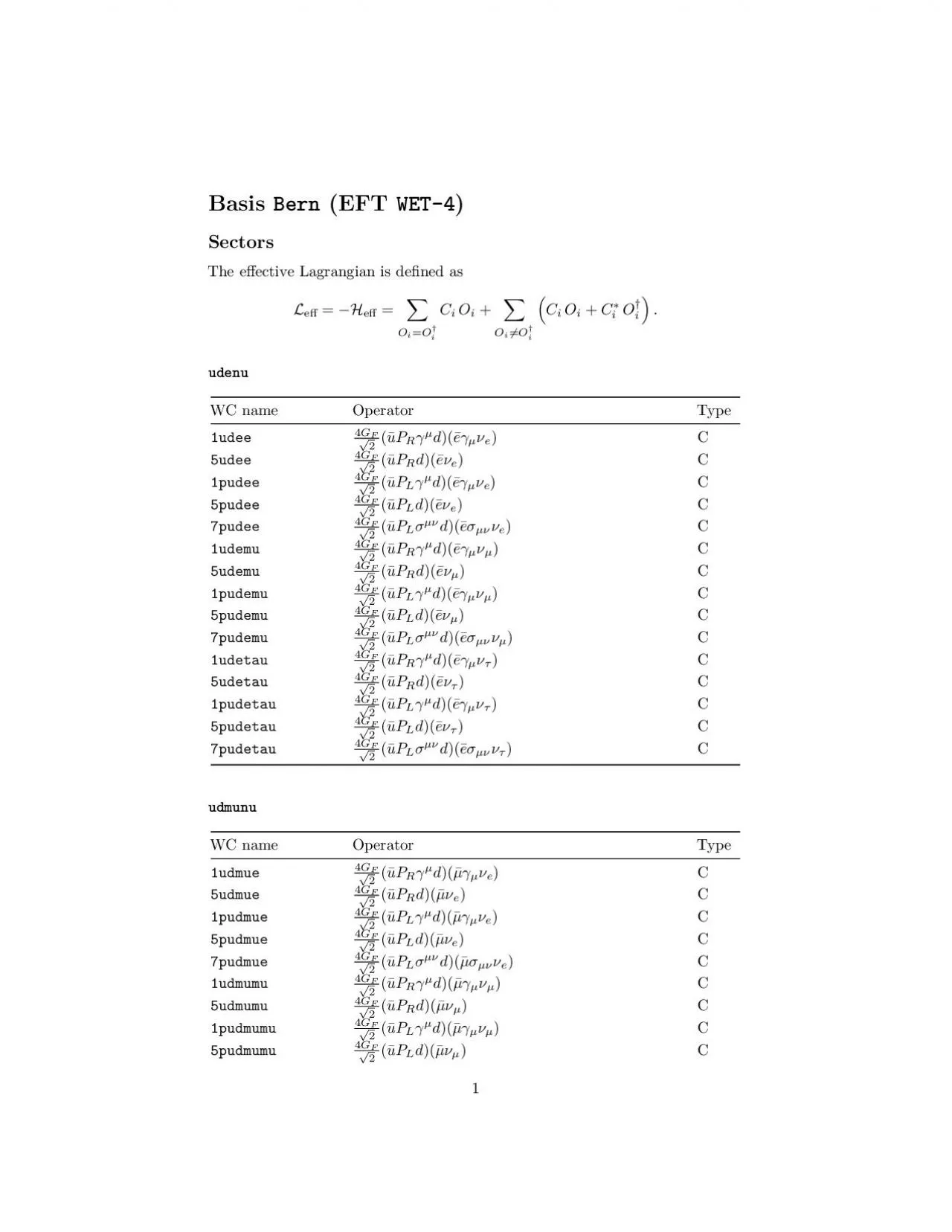 PDF-BasisBernEFTWET4SectorsThee27ectiveLagrangianisde28nedasLe270He27XOiO