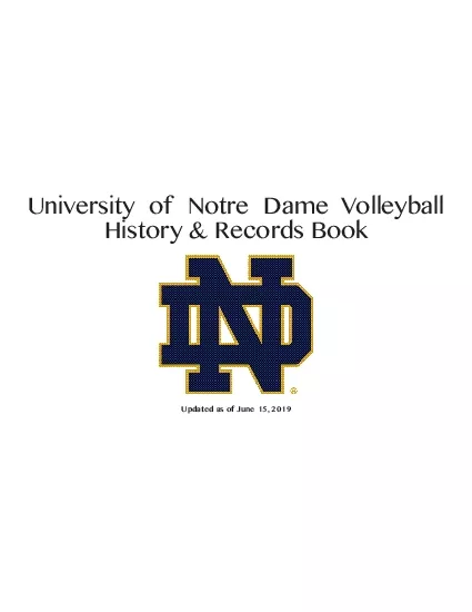 University of Notre Dame Volleyball