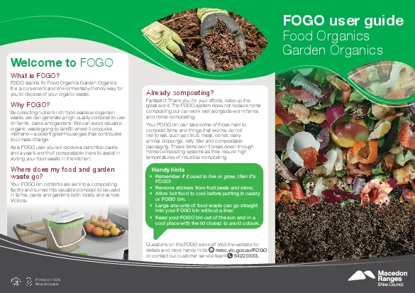 Already compostinggreat work The FOGO system does not replace home You