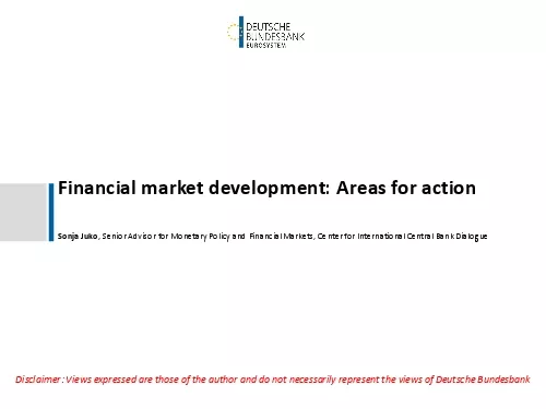 Financial marketdevelopment Areas foractionSonja Juko Senior Advisorfo