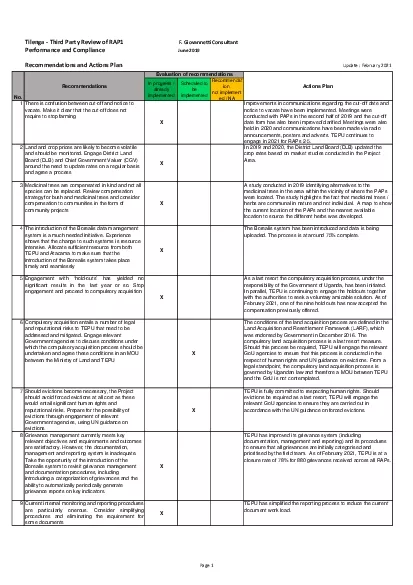 ilenga ThirdParty Review ofRAP1FGiovannetti Consultant