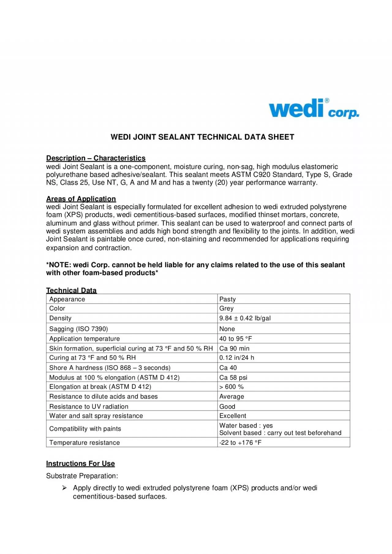 PDF-WEDIJOINTSEALANTTECHNICALDATASHEETescriptionCharacteristics