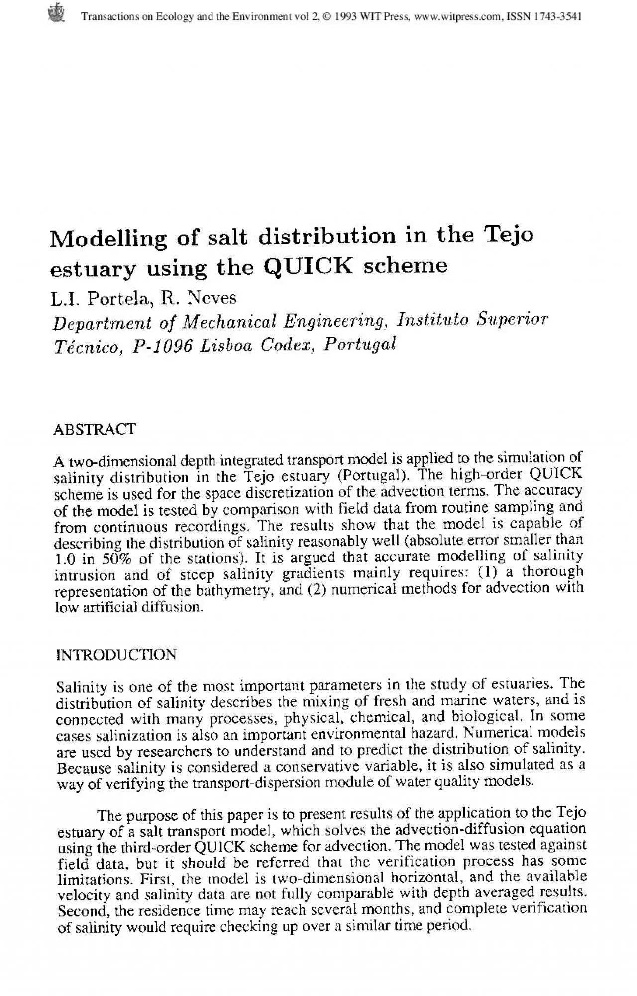 PDF-WateTh dept integrated advectiondiffusio equatiowrittewher coordin