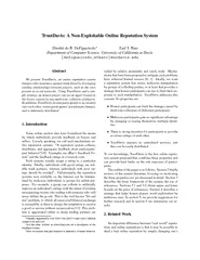 TrustDavis A NonExploitable Online Reputation System D