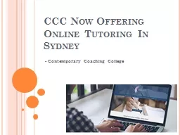 CCC Now Offering Online Tutoring In Sydney