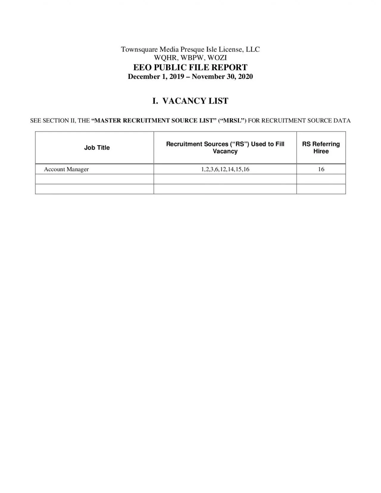 PDF-Townsquare Media Presque Isle License LLC WQHR WBPW WOZIEEO PUBLIC FIL