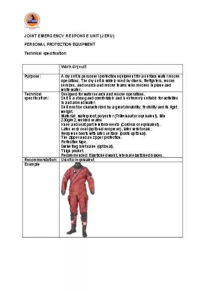 Technical specification   Designed for water search and rescue operati