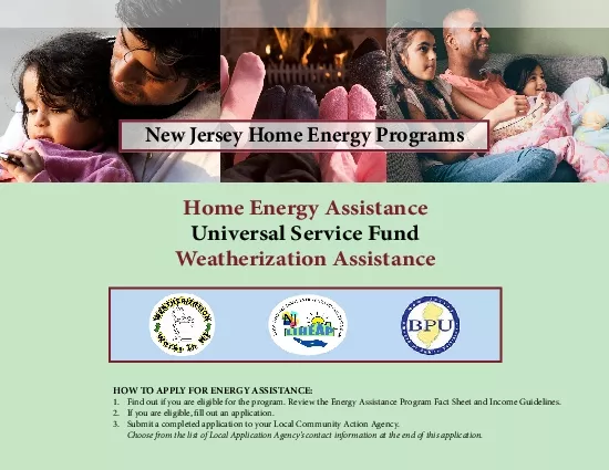New Jersey Home Energy ProgramsHome Energy AssistanceUniversal Service