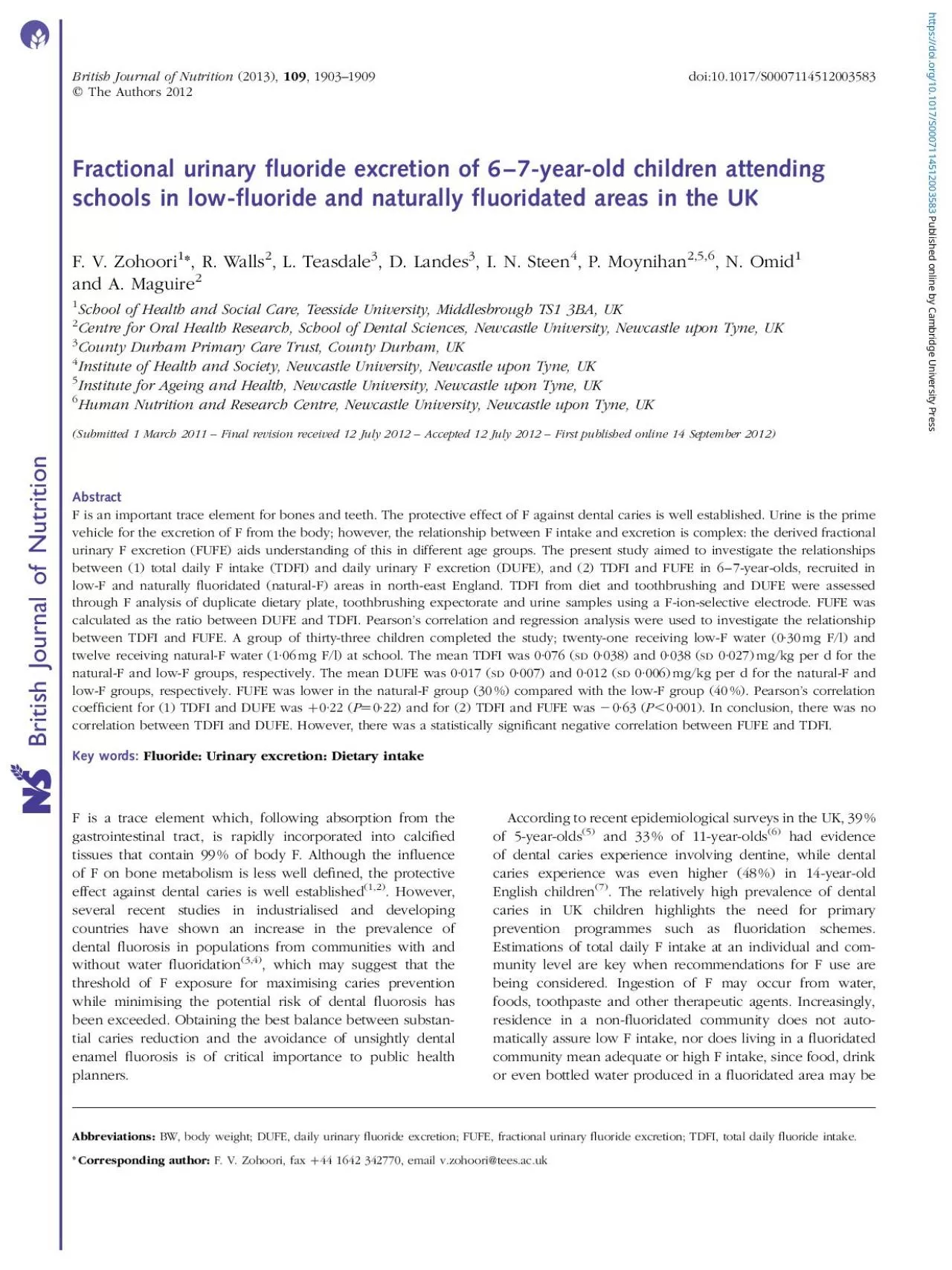 PDF-Fractionalurinaryuorideexcretionof67yearoldchildrenattendingschoolsi