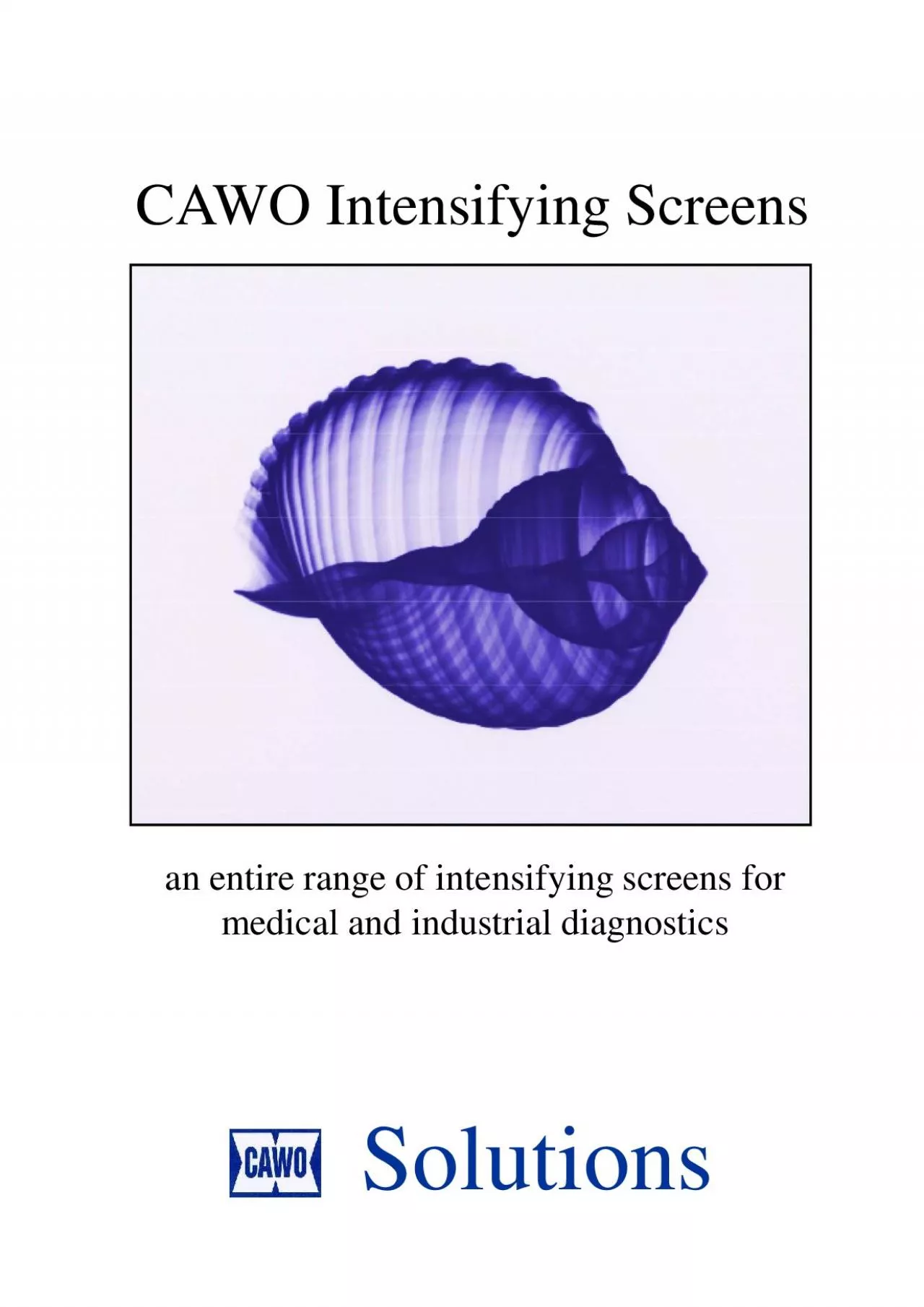 PDF-CAWO Intensifying Screensan entire range of intensifying screens for m