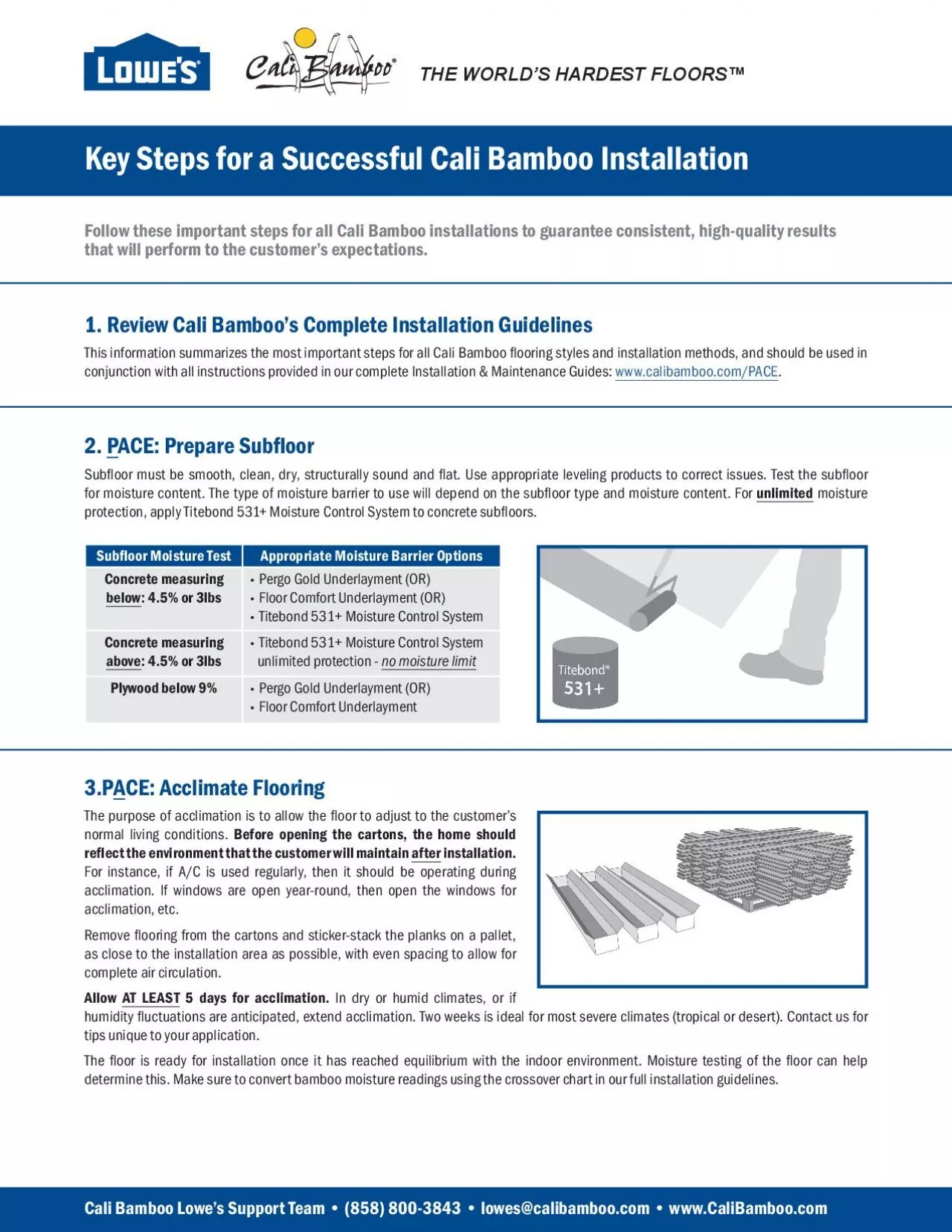 PDF-Follow these important steps for all Cali Bamboo installations to guar