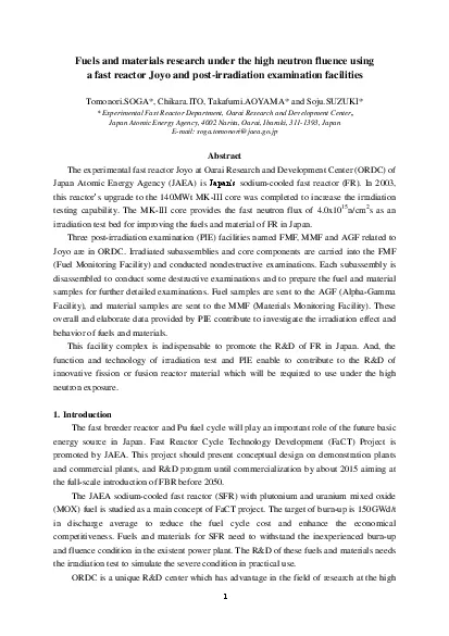 Fuels and materials research under