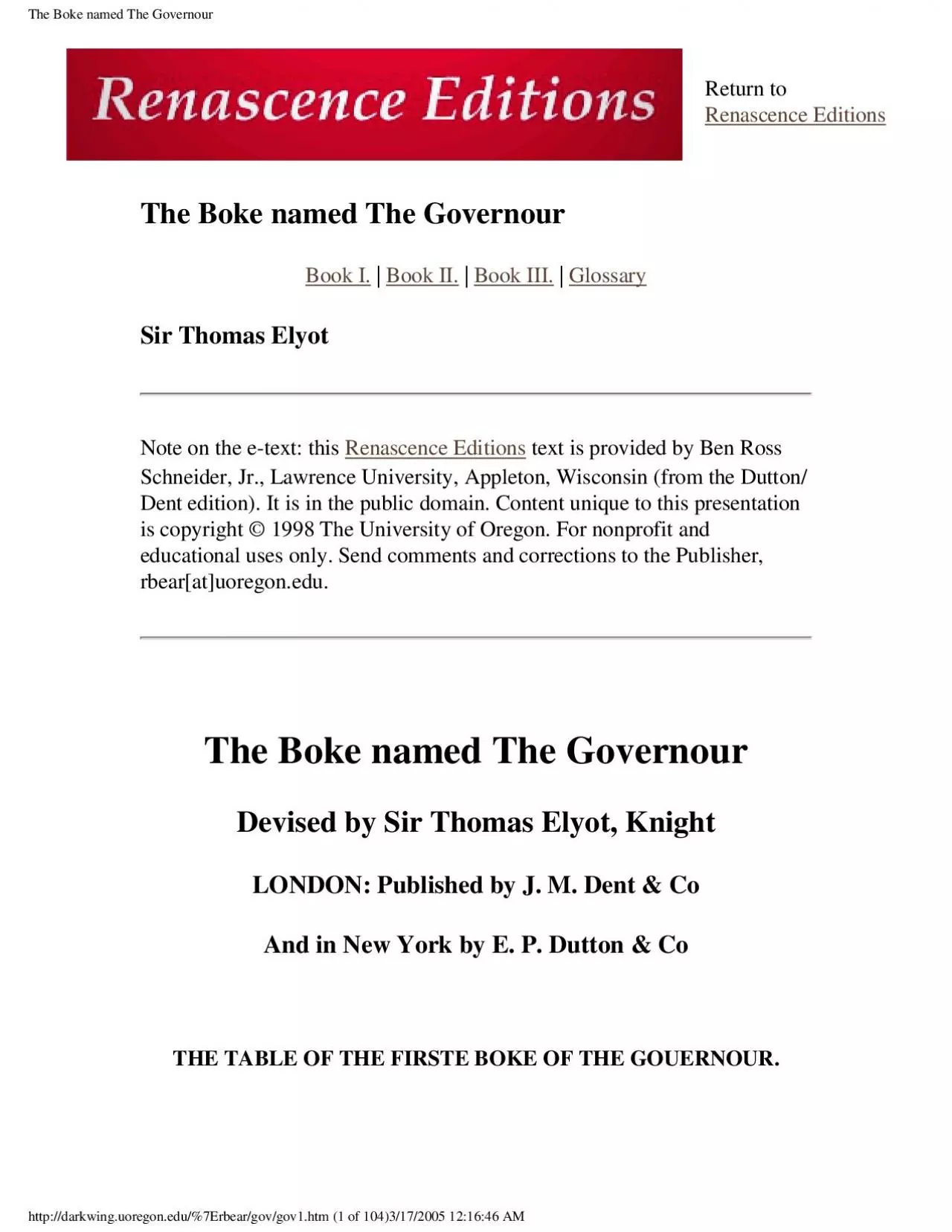 PDF-The Boke named The Governour