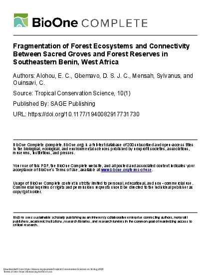 Downloaded From httpsbiooneorgjournalsTropicalConservationScienc