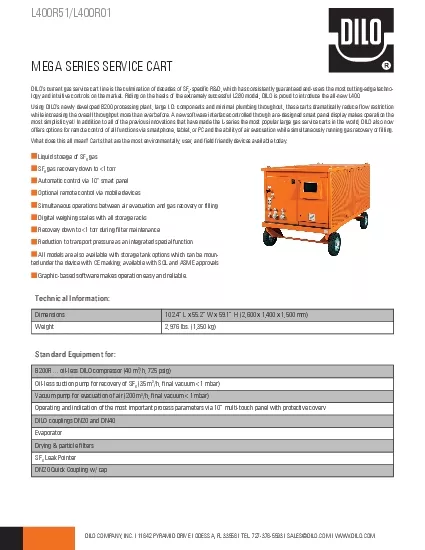 DILO146s current gas service cart line is the culmination of decades o