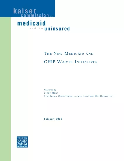 Introduction   Broader use of waivers to restructure Medicaid coverage