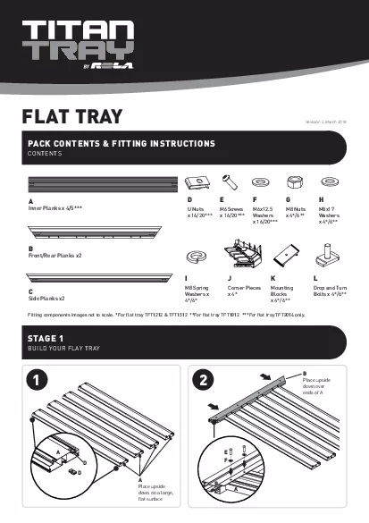 PACK CONTENTS  FITTING INSTRUCTIONS