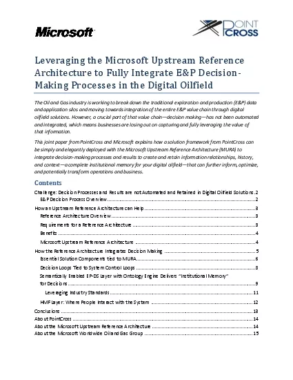 Leveraging the Microsoft Upstream