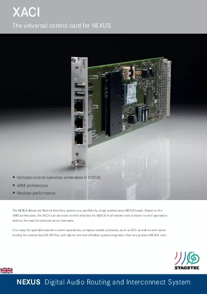 Intricate control operation embedded in NEXUSARM architectureModular p