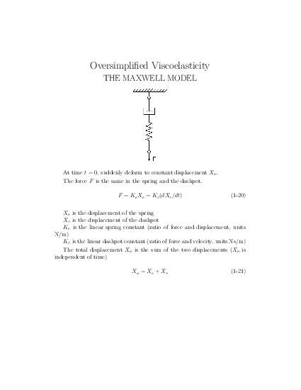 OversimplifedViscoelasticityTHEMAXWELLMODEL