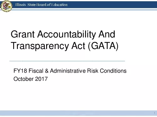 Grant Accountability And Transparency Act GATAFY18 Fiscal  Administrat