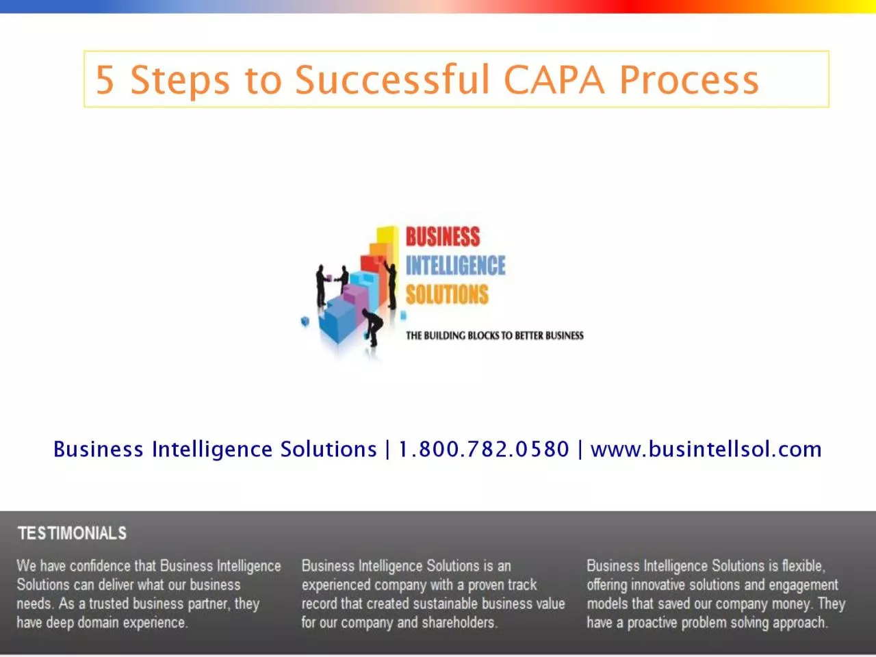 PDF-Business Intelligence Solutions 18007820580 wwwbusintellsolcom