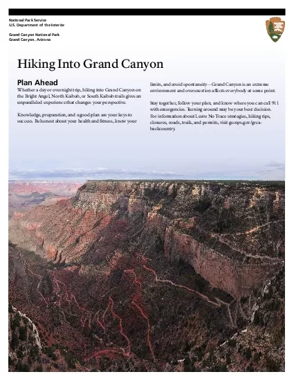 Hiking Into Grand Canyon