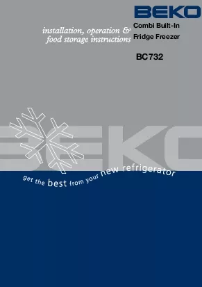 PDF-BC732Combi BuiltIn Fridge Freezer