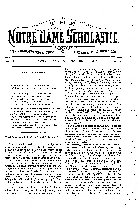 THE NOTRE DAME SCHOLASTIC