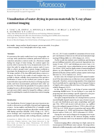 VISUALIZATIONOFWATERDRYINGINPOROUSMATERIALS