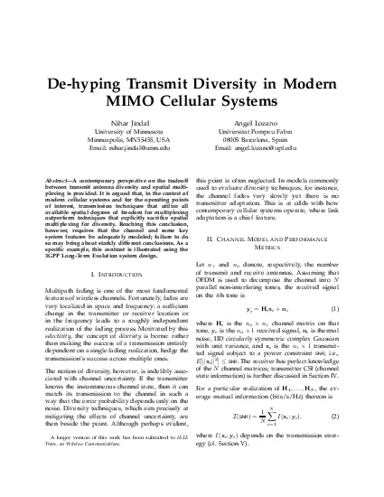 DehypingTransmitDiversityinModernMIMOCellularSystemsNiharJindalUniver