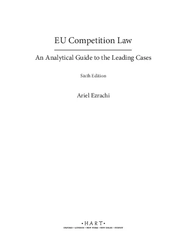 EU Competition Law An Analytical Guide to the Leading Cases Sixth Edit
