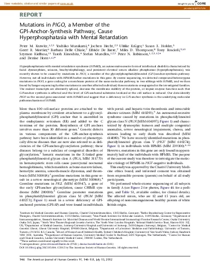 REPORTMutationsinaMemberoftheGPIAnchorSynthesisPathwayCauseHyperphos